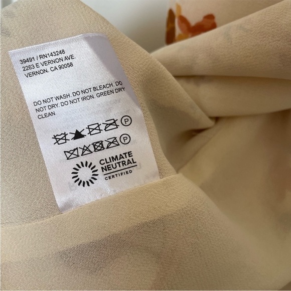 NWT Reformation Pyper Dress Bella White Yellow Floral Print Spaghetti Straps 6 - Picture 10 of 13